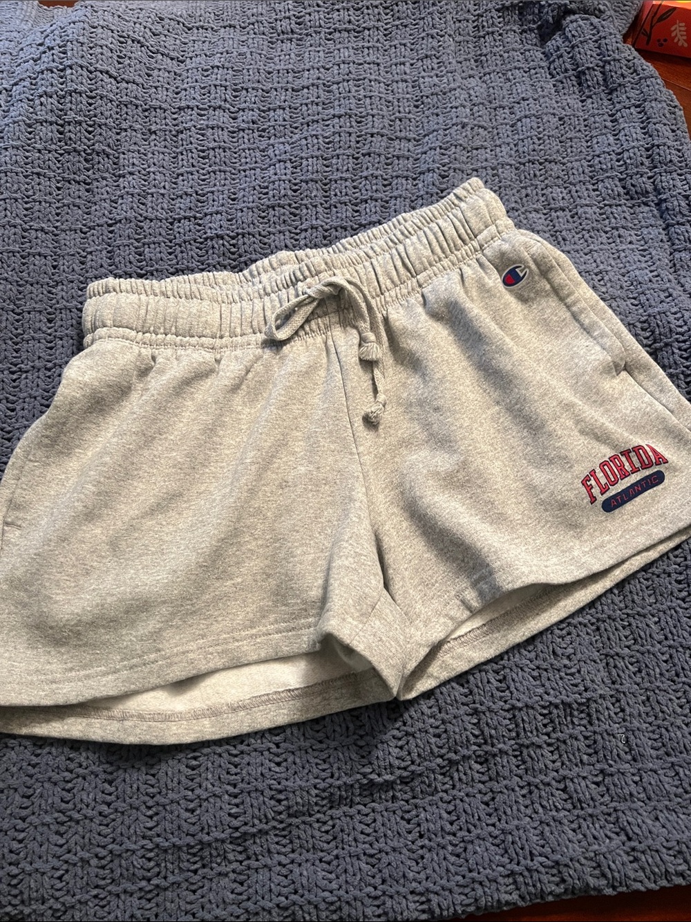 NWT Champion Women's Light Gray Florida Atlantic Fleece Athletic Shorts